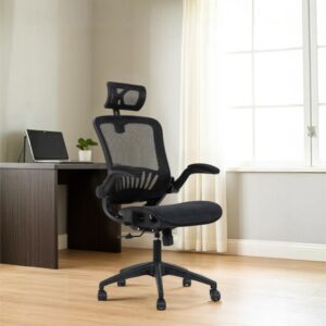 כיסא מנהלים רשת גב גבוה ידיות מתכוננות