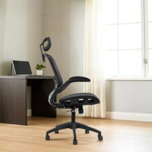 כיסא מנהלים רשת גב גבוה ידיות מתכוננות